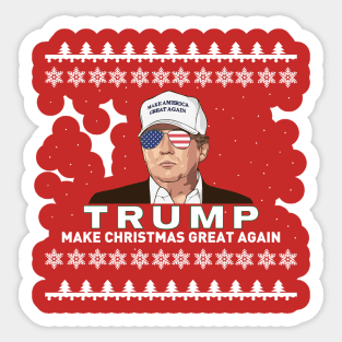 TRUMP Ugly Christmas Sweater Sticker